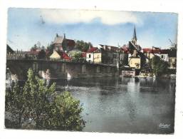 La Suze-sur-Sarthe (72) : Le Quartier De L´église Vue Du Pont  En 1951. - La Suze Sur Sarthe