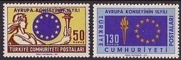 1964 TURKEY 15TH ANNIVERSARY OF THE COUNCIL OF EUROPE MNH ** - Institutions Européennes