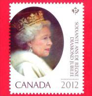 CANADA - USATO - 2012 - 60 Anni Di Regno - Regina Elisabetta II - Giubileo Di Diamante - Used Stamps