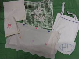 Lot   Linge -napperon-monogramme PC-chemise-serviette PD Etc... - Sonstige & Ohne Zuordnung