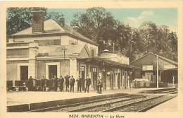 Seine Maritime -ref A358- Barentin - La Gare Ligne De Chemin De Fer   -carte Bon Etat  - - Barentin