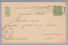 Heimat Luxemburg Bahn-O Ulflingen-Luxemburg 1900-04-21 Auf Ganzsache - Postwaardestukken