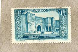 MAROC : Porte Rab El-Mansour à Meknès- Monuments- Patrimoine - Type De 1917 Retouché - - Used Stamps