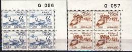 #Greenland 1981. Corner Blocs Of 4. No. G56-57. MNH(**) - Ongebruikt