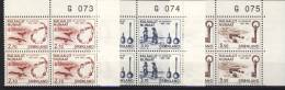 #Greenland 1984. Corner Blocs Of 4. No. G73-75. MNH(**) - Ongebruikt