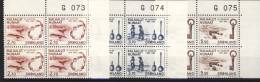 #Greenland 1984. Corner Blocs Of 4. No. G73-75. MNH(**) - Unused Stamps