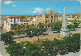 Cpsm Espagne  Menorca Ciudadela  Place Du Generalissime - Menorca