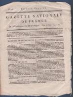 GAZETTE NATIONALE DE FRANCE 07 10 1794 - RUSSIE - ALLEMAGNE - JULIERS GILLET - JOURDAN - CONVENTION NATIONALE CARNOT - Giornali - Ante 1800