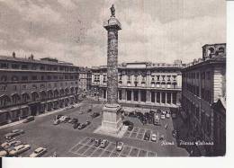 Roma - Piazza Colonna - Formato Grande -  Viaggiata 1960 Auto - Orte & Plätze