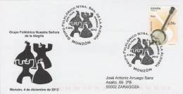 SPAIN. POSTMARK 25th ANIV. OF FOLK GROUP NUESTRA SEÑORA DE LA ALEGRIA. MONZON (HUESCA) 2012 - Franking Machines (EMA)