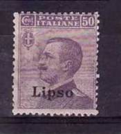 1912 - Colonia Italiana Egeo -Lipso - Francobolli D'Italia  - N. 7 - GI - Val. Cat. 5.00€ - Egeo (Lipso)