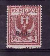 1912 - Colonia Italiana Egeo - Rodi - Francobolli D'Italia  - N. 1 - GI - Val. Cat. 5.00€ (2) - Egeo (Rodi)