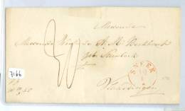 VOORLOPER BRIEFOMSLAG Uit 1845 Van SNEEK Naar VLAARDINGEN * PORTO 30 CENT (7166) - ...-1852 Prephilately