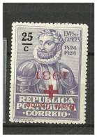 PORTUGAL -  1931 -  25c   Luis De Camoes - MLH - Red Cross - Inverted  Surcharge - No Faults - Ungebraucht