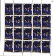 Luxembourg Feuille De 20 Timbres "A" 75. Anniversaire Electrification Du Luxembourg 1928 - 2003 - Fogli Completi