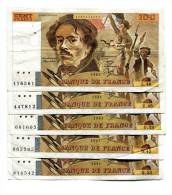 D France 100 Francs "" DELACROIX "" 1981 X 5 - 100 F 1978-1995 ''Delacroix''