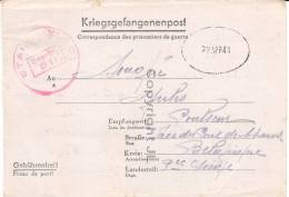 Kriegsgefangenenpost Prisonnier Stalag  XIII C 1941 Hammelburg  Bayern + Censure - Guerra '40-'45 (Storia Postale)