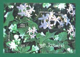 INDIA 2008 - JASMINE - SCENTED M.S MNH ** - SG 2475 - FLOWER , PERFUMED MINIATURE SHEET , JUHI PLANT - AS SCAN - Nuevos