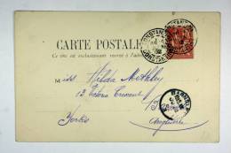 Levant Card Constantinopel A Angletere Barnsley (South Yorkshire), 1902, Bon Cachets - Cartas & Documentos