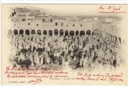 Carte Postale Ancienne Algérie - Ghardaïa - Le Marché - Commerces - Ghardaïa