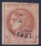 *PROMO* 2c Bordeaux Oblitéré TB  (Y&T N° 40B , Cote 325€) - 1870 Bordeaux Printing