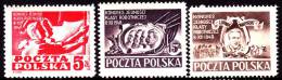 POLAND 1948 Congress Fi 479-81 Mint Never Hinged - Neufs