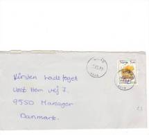 69684)lettera Norveggese Con Un Valore + Annullo - Oblitérés