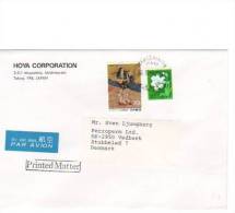 69688)lettera Aerea Giapponese Con 2 Valori + Annullo - Airmail