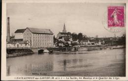 49...MAINE ET LOIRE.....CHATEAUNEUF SUR SARTHE.....LES MOULINS ET QUARTIER DU LIEGE.. ....... EC R ITE.. ‹(•¿• )› - Chateauneuf Sur Sarthe