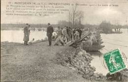 49...MAINE ET LOIRE.....MONTJEAN......INONDATION DE DECEMBRE 1910 .... EC R ITE.. ‹(•¿• )› - Autres & Non Classés