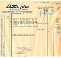 Namur - 1945 - Latour Frères - Transports-déménagements- Agences En Douanes-garde- - Transporte