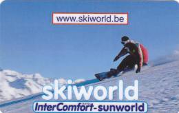 PrepaidcCard Skiworld Sratch & Phone  Intercomphort Used Rare ! - GSM-Kaarten, Herlaadbaar & Voorafbetaald