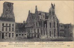 - BELGIQUE - DIXMUDE - Aprés Le Bombardement - L'Hôtel De Ville Et La Place De L'Eglise  - - Diksmuide