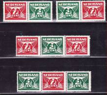 1941 Vliegende Duif  Automaatzegels NVPH 379 A / D  Ongestempeld - Unused Stamps