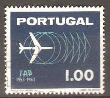 PORTUGAL - 1963,   10.º Aniversário Da TAP.  1.00   (o)   MUNDIFIL  Nº 922 - Oblitérés