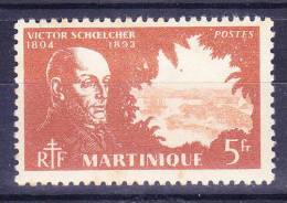 MARTINIQUE N°214 Neuf Charniere Trace Brunatre Sur Le Bas - Neufs