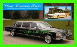 LIMOUSINE, CADILLAC GENERAL MOTOR - DIMENSION 17X10 Cm - CLASSIC LIMOUSINE SERVICE, BC - - Taxis & Huurvoertuigen