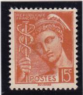 FRANCE   1938-41  Y.T. N° 409  NEUF*  Sans  Gomme - 1938-42 Mercure