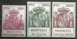 9101-LOTE ESPAÑA FISCALES MONARQUIA AÑO 1985 VALOR 105,00€ CON EL 5000 PESETAS. LOT 9101-ESPAGNE Exercice 1985 MONARCHIE - Revenue Stamps