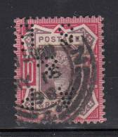 Great Britain Used Scott #121 10p Victoria Perfin: A P & S LD - Perfin