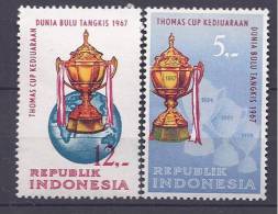 Indonesia1967: Michel581-2mnh** BADMINTON - Badminton