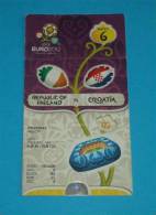 ITALY V CROATIA - 2012 UEFA EURO Football Match Ticket * Soccer Fussball Foot Futbol Futebol Biglietto Calcio Italia - Uniformes Recordatorios & Misc