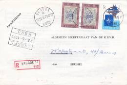 1927+1929 Op Brief Aangetekend Met Stempel BRUGGE 17 - Lettres & Documents