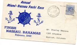 Miami Nassau Yacht Race 1948 Cover - 1859-1963 Colonie Britannique