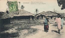 ( CPA AFRIQUE )  TANZANIE /  ZANZIBAR  /  Habitations Et Types Indigènes  - - Tanzanie