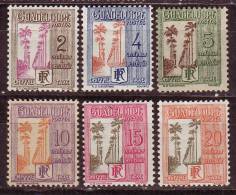 - GUADELOUPE - 1928 - YT N° T Taxe 25 /30 - * - 6 Valeurs - Unused Stamps