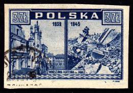 POLAND 1945  Warsaw Error Fi 381 B1 Used (bomb In Window) - Unused Stamps