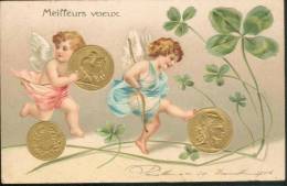 Meilleurs Voeux - Pièces Françaises   (carte Gauffrée) - Münzen (Abb.)