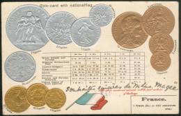 Pièces Françaises  1 Centime à 20 Fr Or   (carte Gauffrée) - Monete (rappresentazioni)