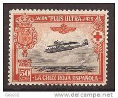 ES346-LA1018TESO.España . Spain Espagne.1ª CRUZ ROJA ESPAÑOLA AEREA 1926 (Ed 346**)sin Charnela LUJO - Other & Unclassified